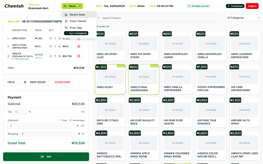 Cheetah Point of Sale